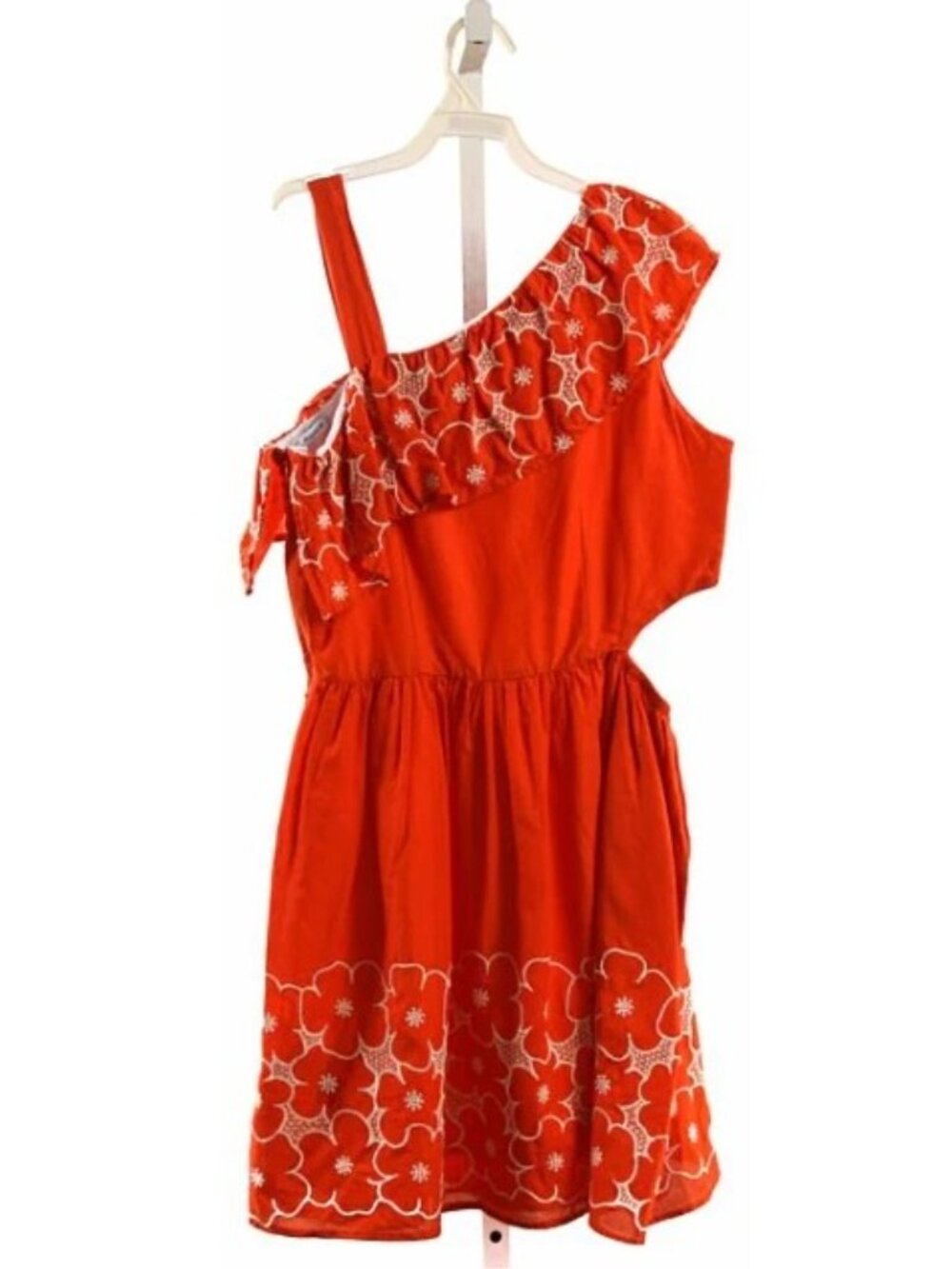 MAYORAL ORANGE FLORAL EMBROIDERED DRESS